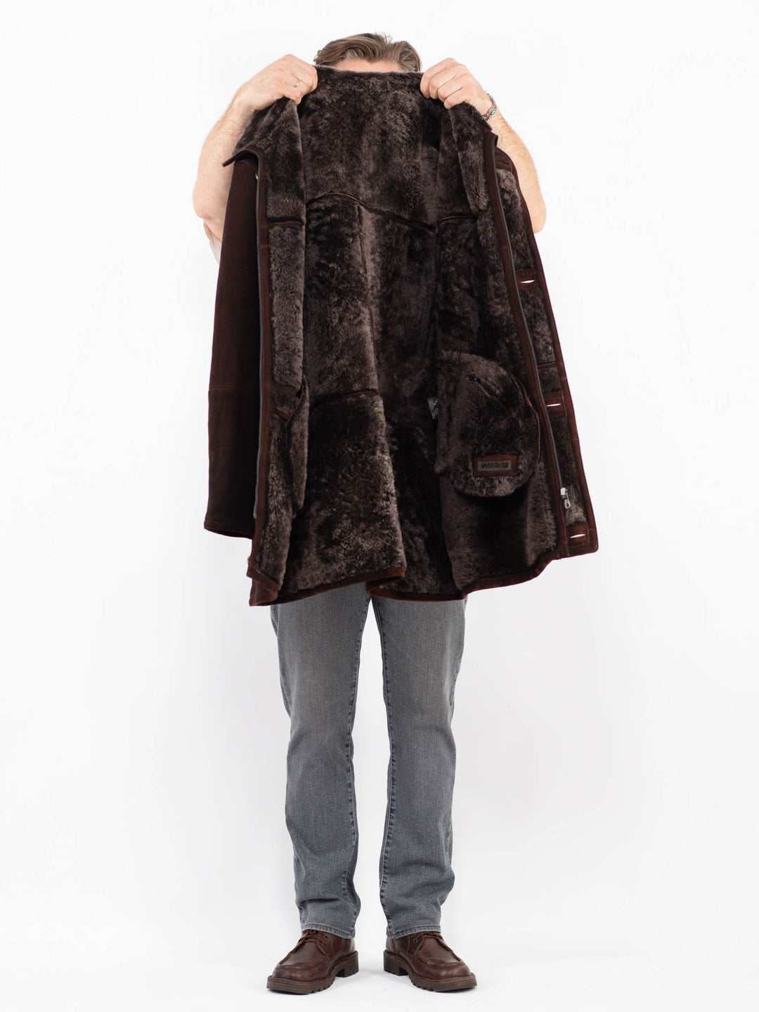 Vintage 90's Men Sheepskin in BrownZ2110