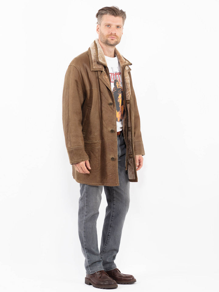 Vintage 90's Men Sheepskin in BrownZ2123