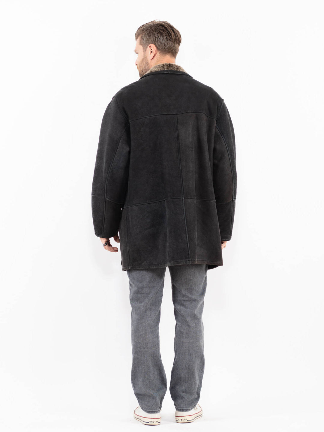 Vintage 90's Men Sheepskin in BlackZ2004