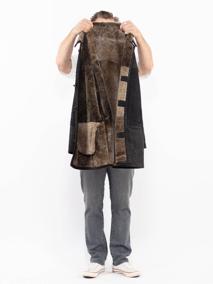 Vintage 90's Men Sheepskin in BlackZ2004