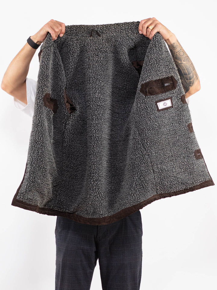 Vintage 90's Men Suede Sherpa Coat in BrownZ2240