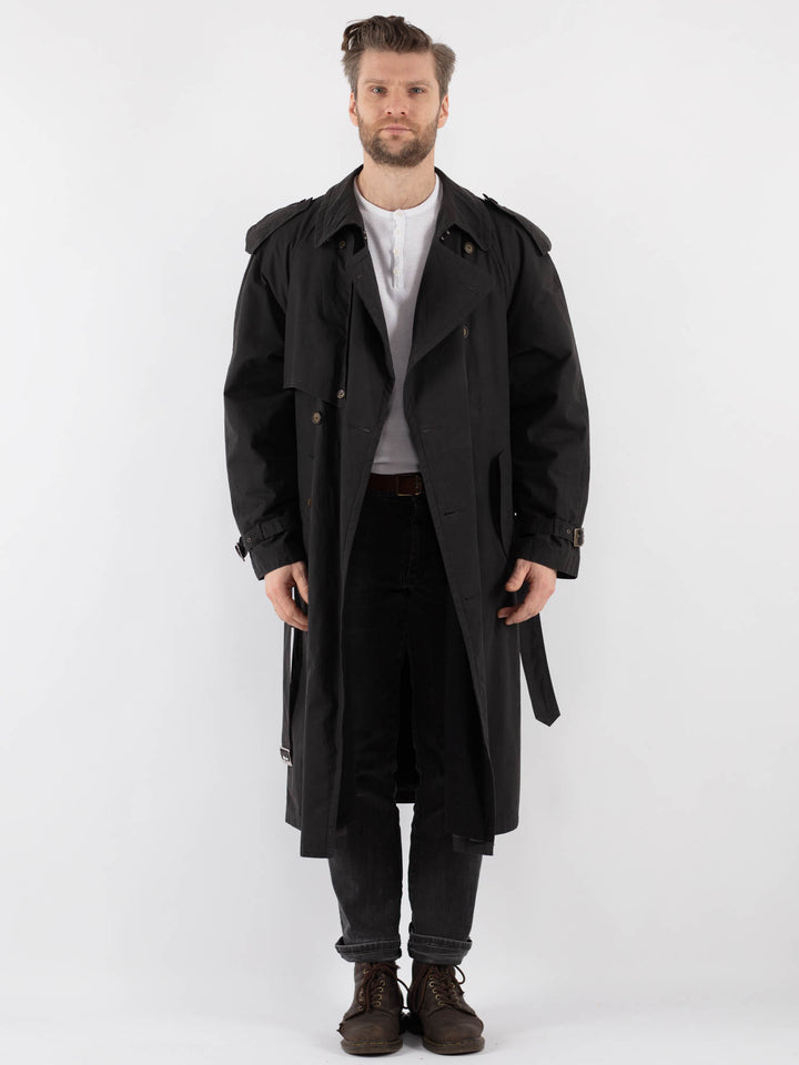 Vintage 90's Men Trench in GrayZ827