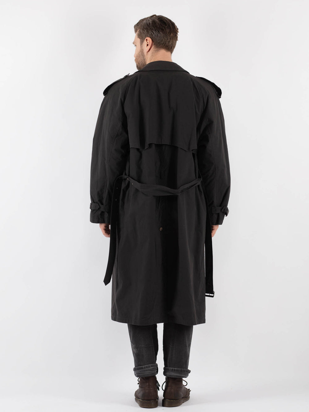 Vintage 90's Men Trench in GrayZ827