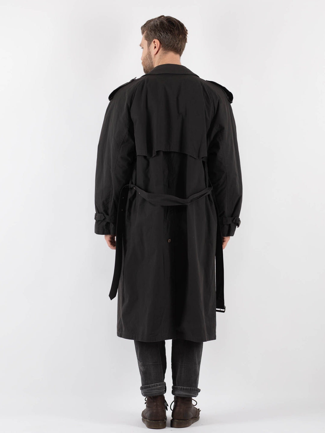 Vintage 90's Men Trench in GrayZ827