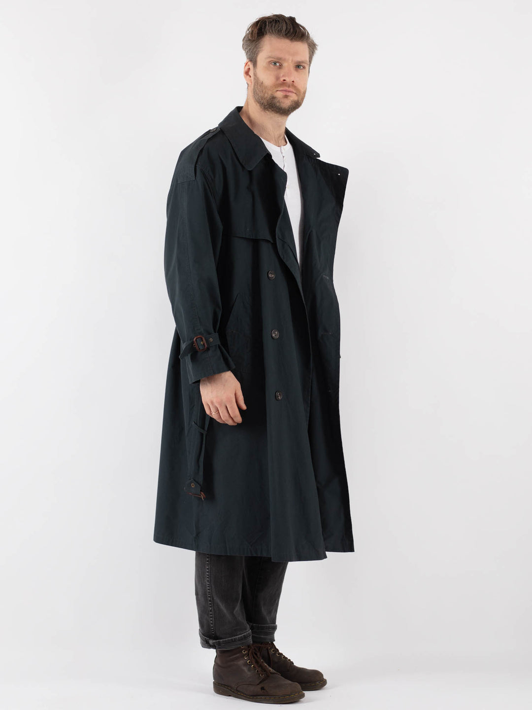 Vintage 90's Men Trench in BlueZ828