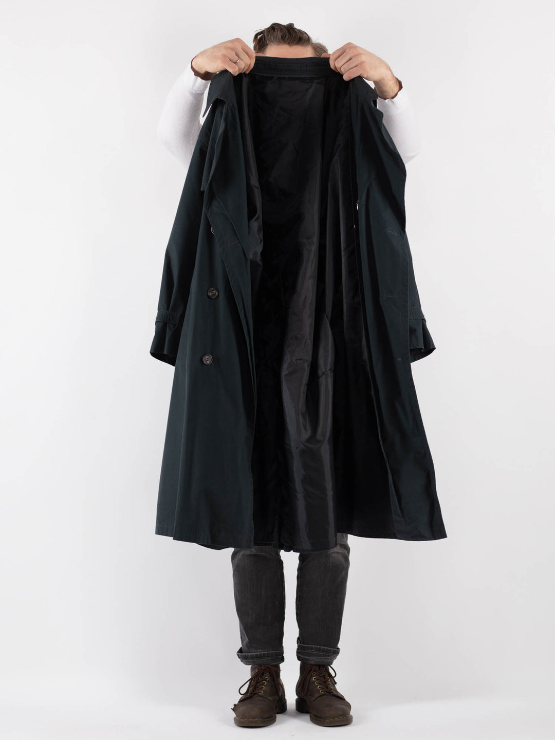 Vintage 90's Men Trench in BlueZ828