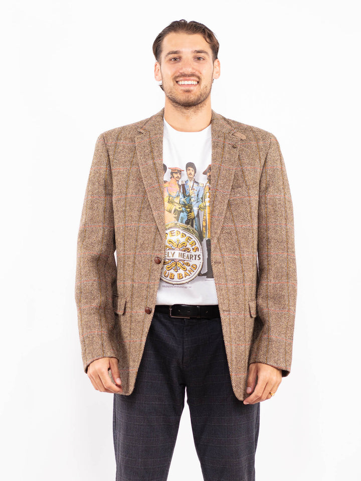 Vintage 90's Men Harris Tweed Jacket in BeigeZ2164