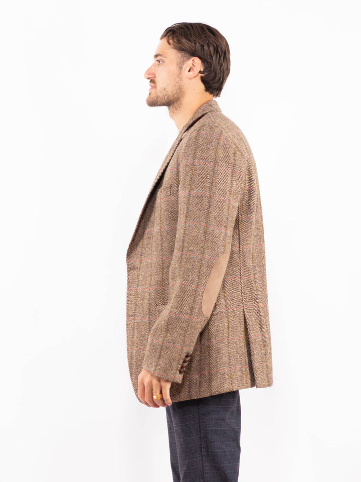 Vintage 90's Men Harris Tweed Jacket in BeigeZ2164