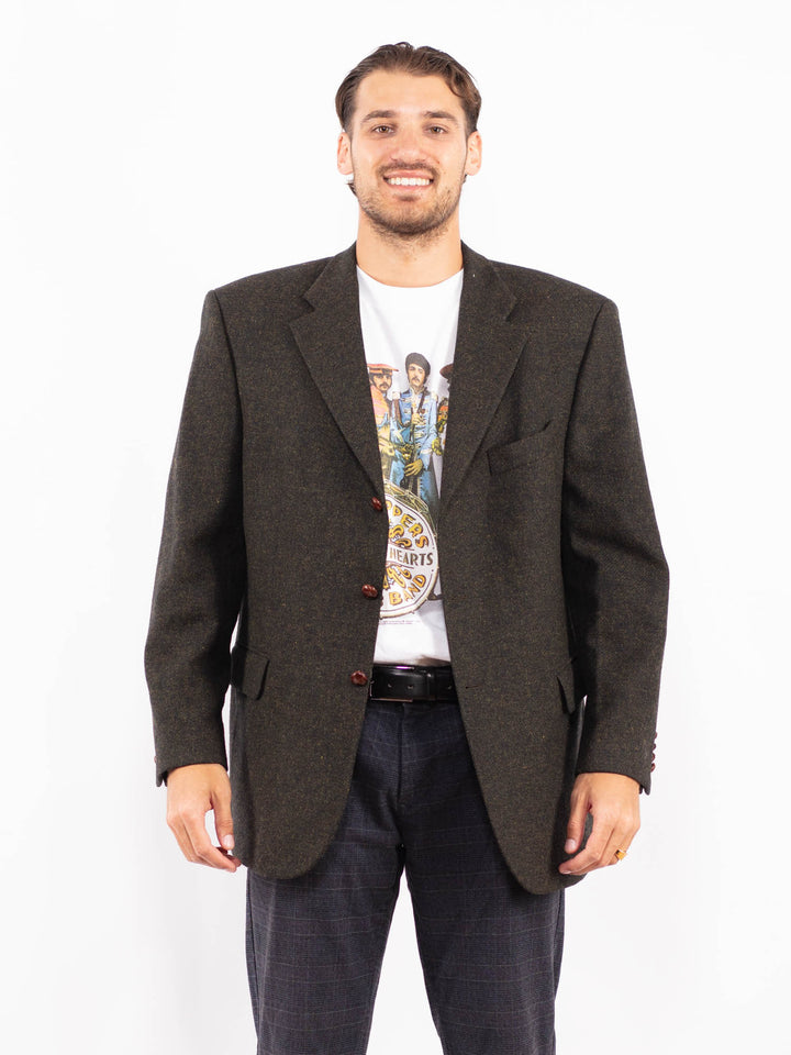 Vintage 90's Men Harris Tweed Jacket in GreenZ2204