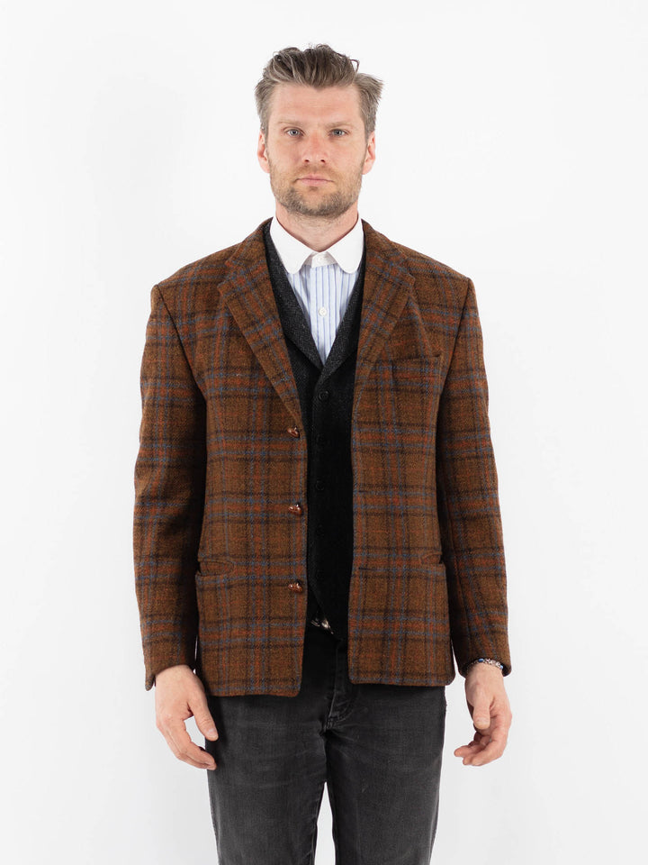 Vintage 90's Men Harris Tweed Jacket in BrownZ1716