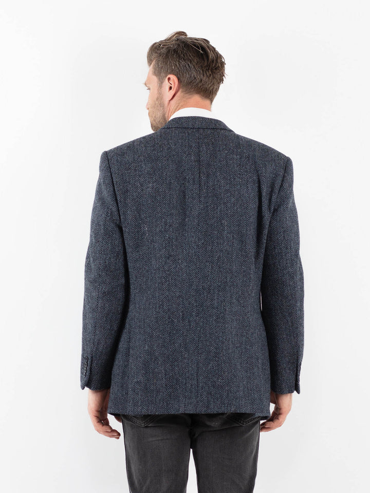 Vintage 90's Men Harris Tweed Jacket in BlueZ1722