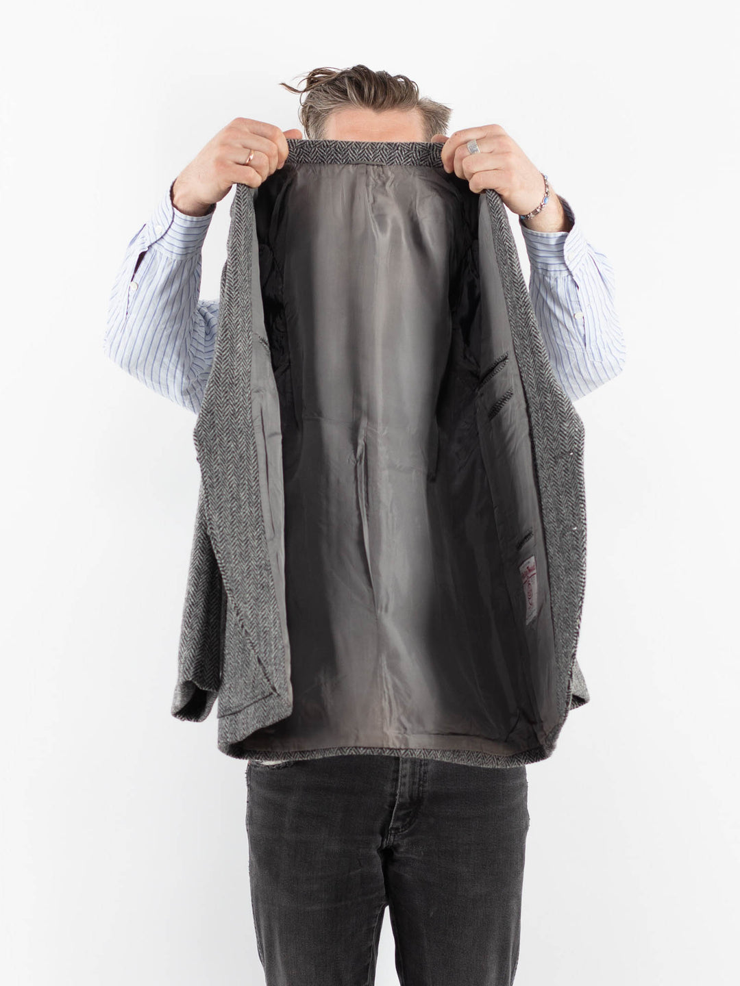 Vintage 90's Men Harris Tweed in GrayZ1726