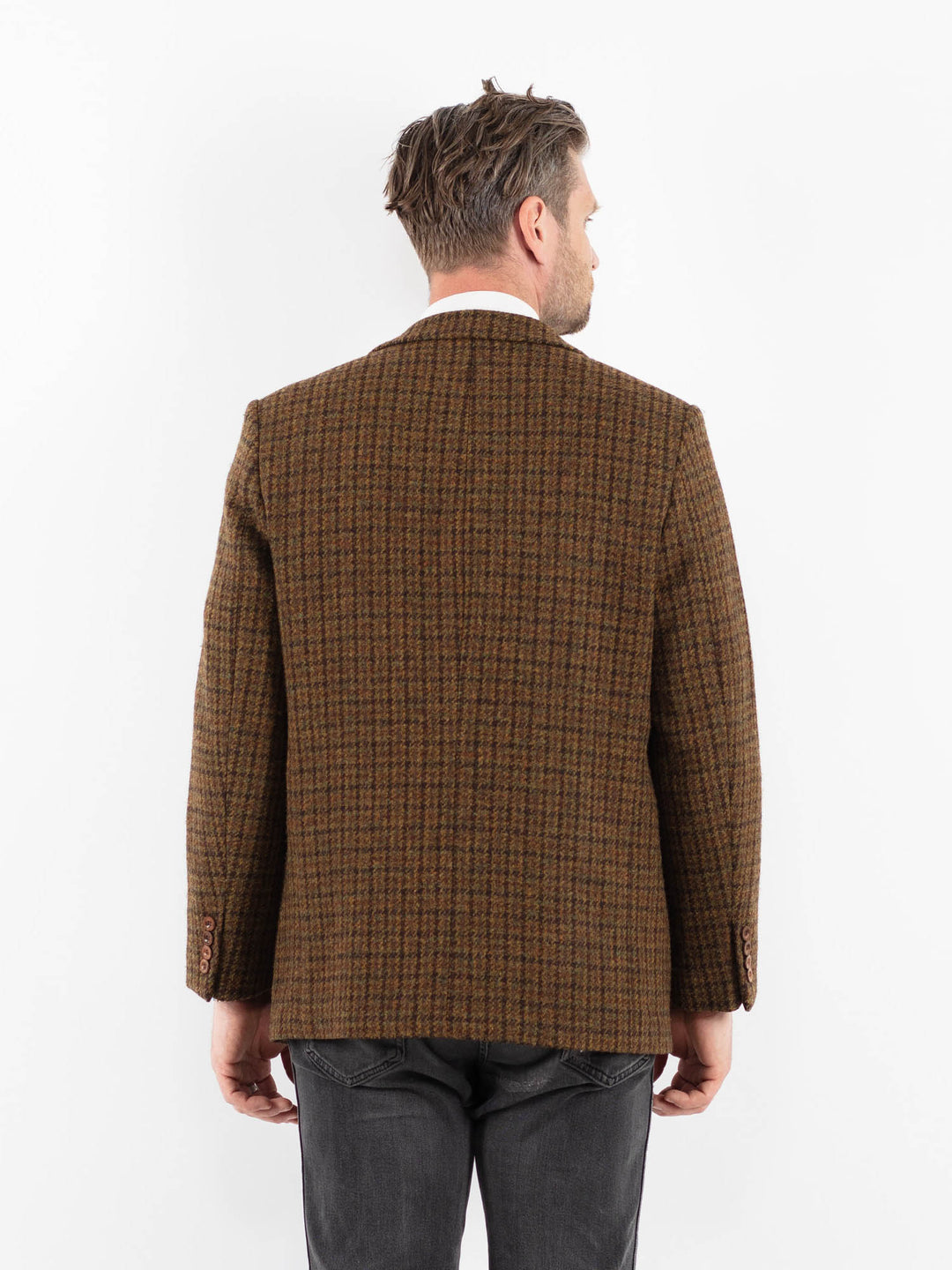 Vintage 90's Men Harris Tweed Jacket in BrownZ1728