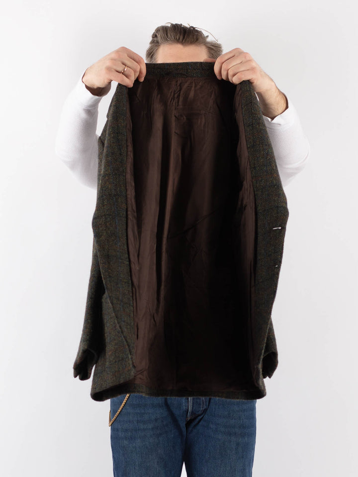 Vintage 90's Men Harris Tweed Jacket in GreenZ1200