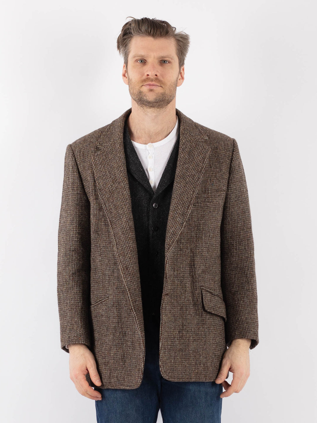 Vintage 90's Men Harris Tweed in BrownZ1202