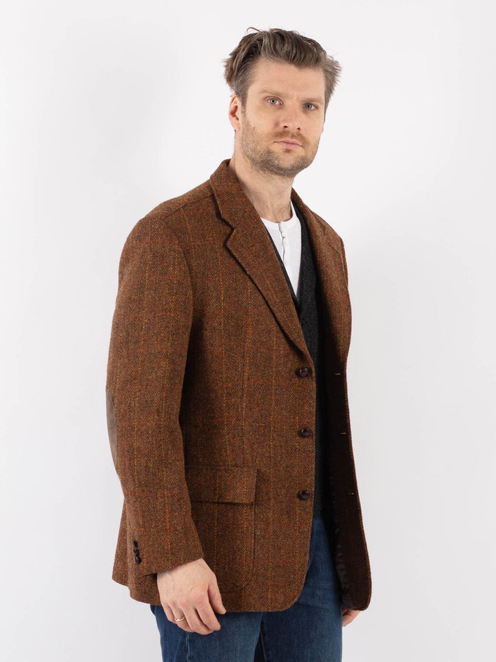 Vintage 90's Men Harris Tweed Jacket in BrownZ1204