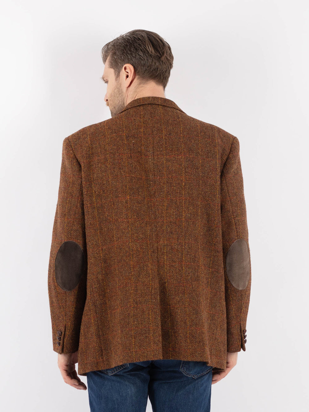 Vintage 90's Men Harris Tweed Jacket in BrownZ1204