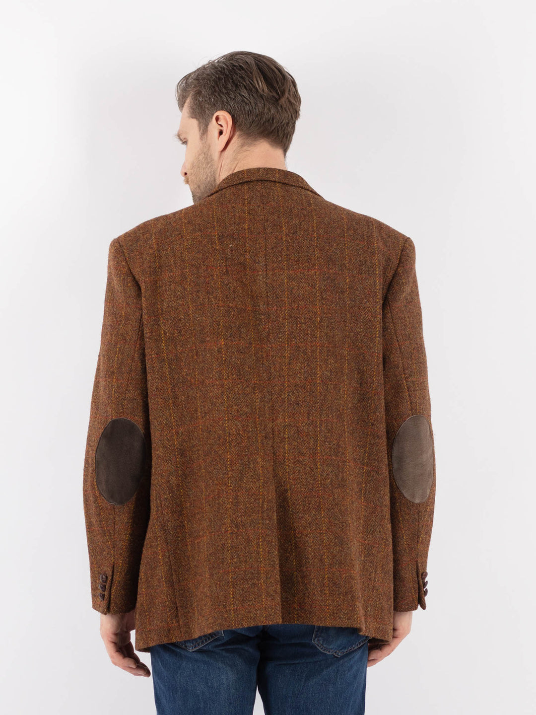 Vintage 90's Men Harris Tweed Jacket in BrownZ1204