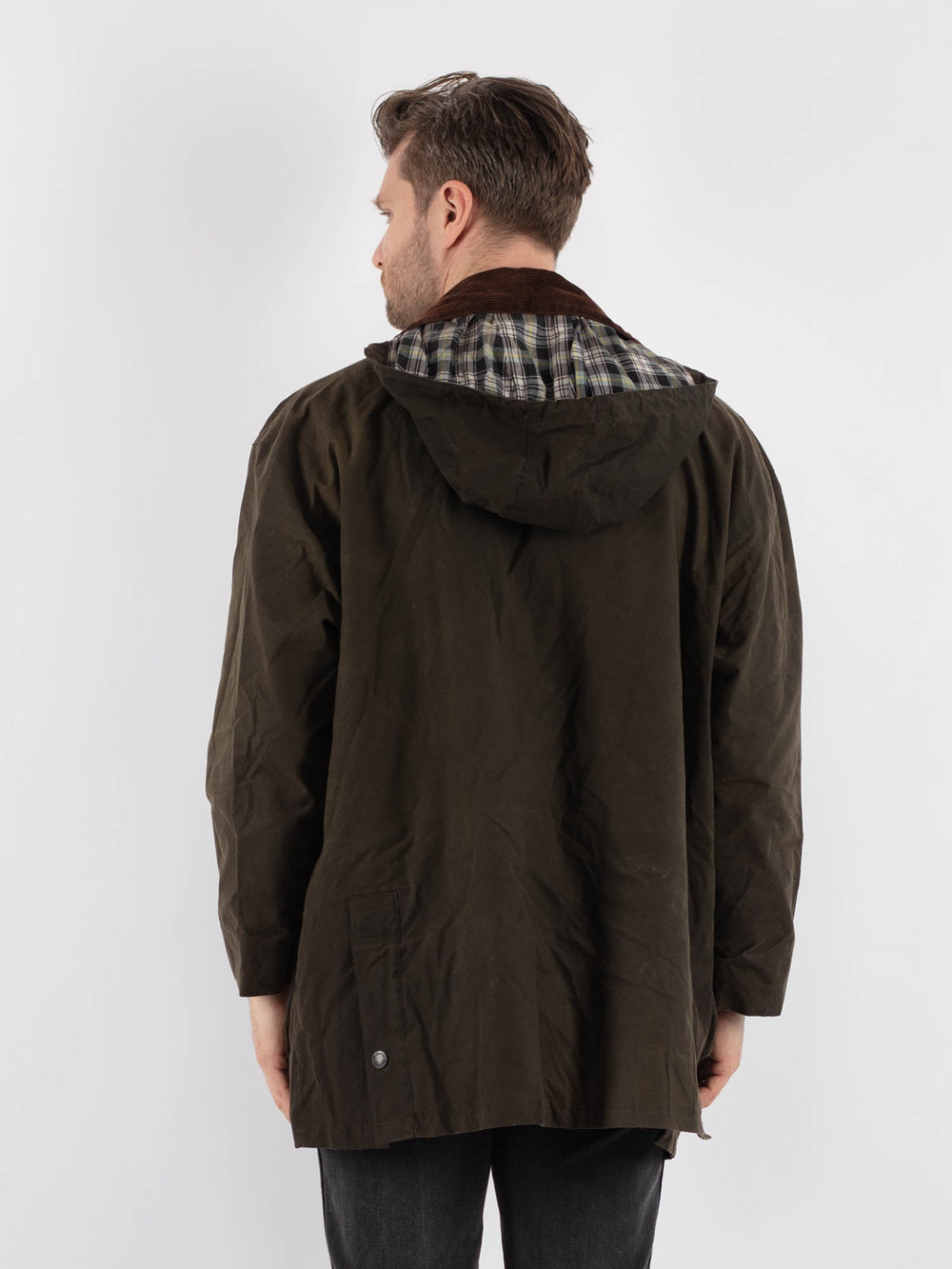 Vintage 00's Men Waxed Canvas Jacket in Z686