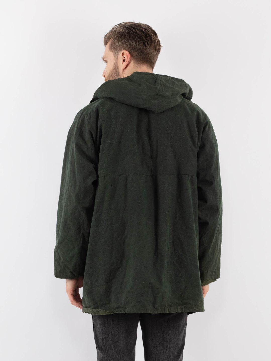 Vintage 90's Men Waxed Canvas Jacket in GreenZ930