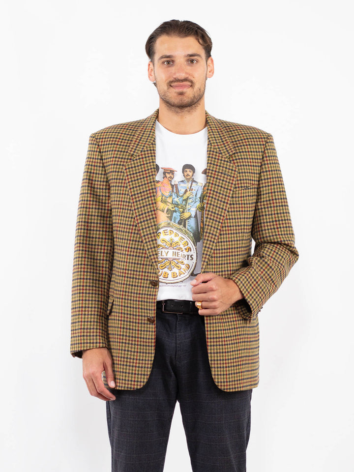 Vintage 90's Men Wool Blazer Jacket in MultiZ2151
