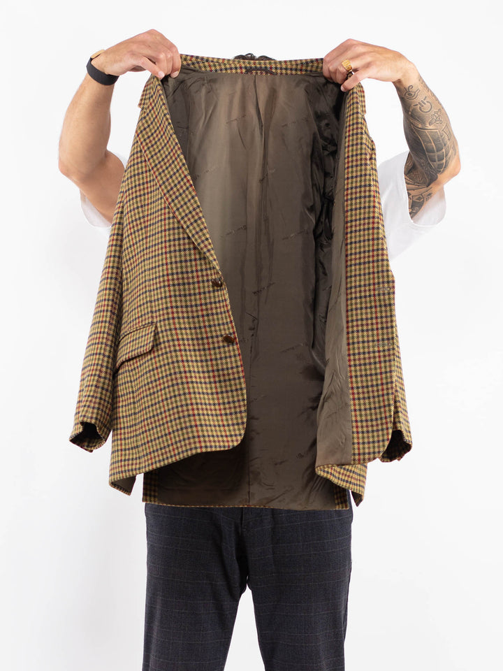 Vintage 90's Men Wool Blazer Jacket in MultiZ2151