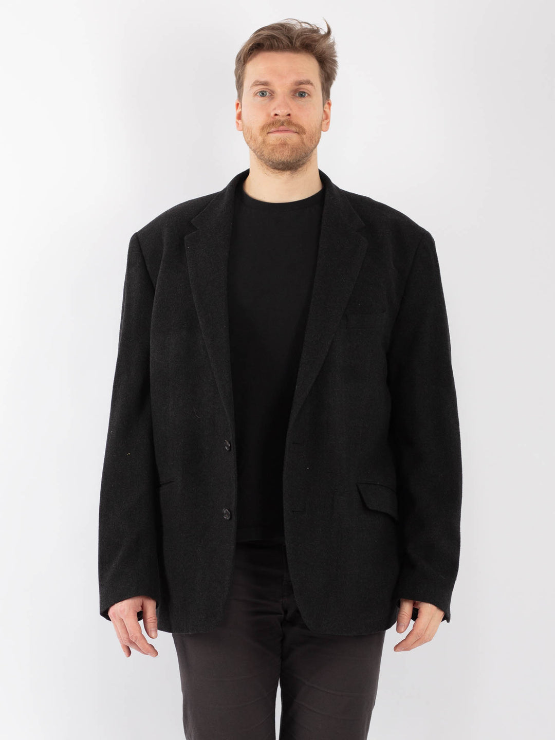 Vintage 90's Men Wool Blazer in GrayZ1269