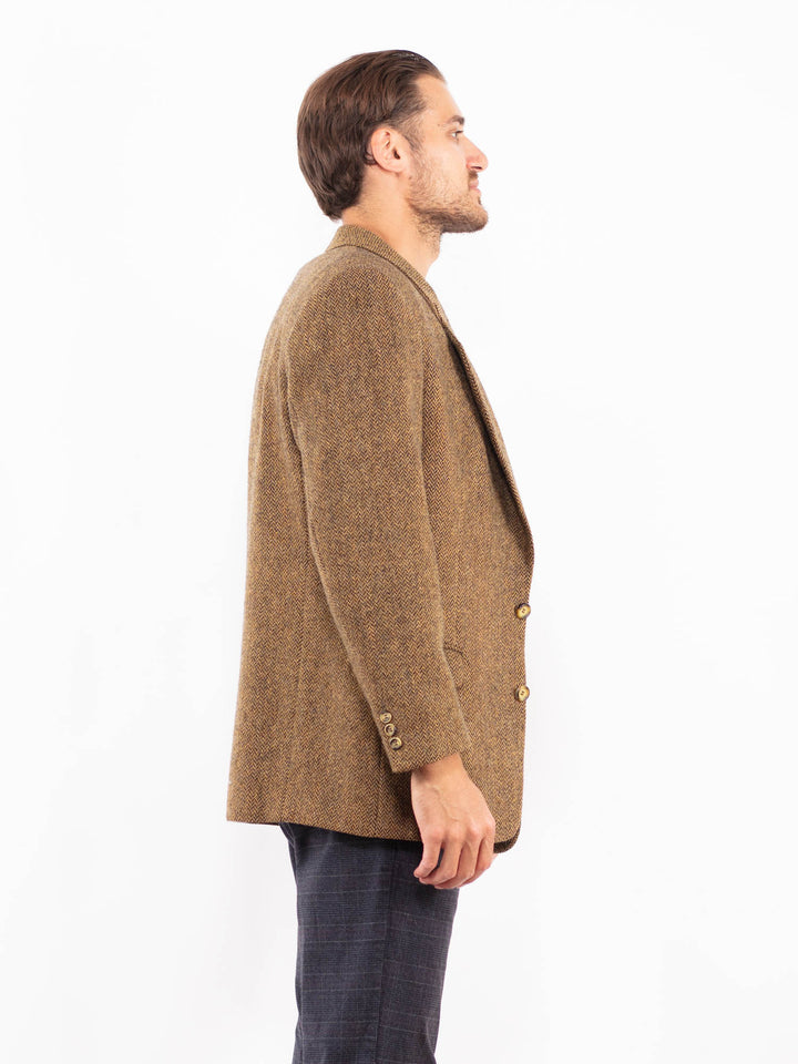 Vintage 90's Men Wool Blazer Jacket in BeigeZ2180