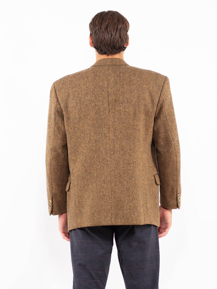 Vintage 90's Men Wool Blazer Jacket in BeigeZ2180