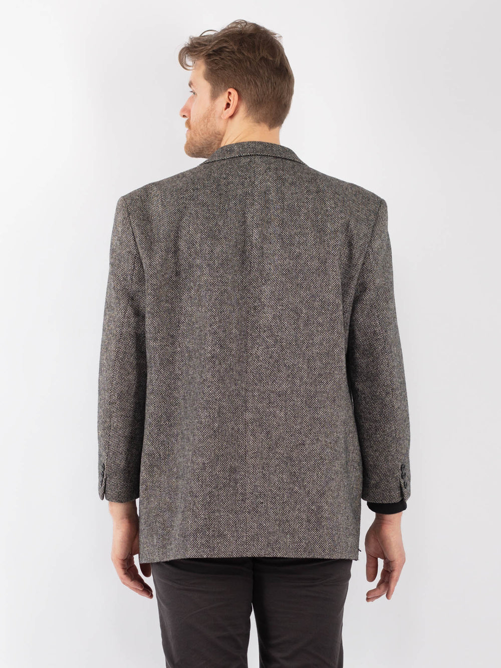 Vintage 90's Men Wool Blazer Jacket in GrayZ1277