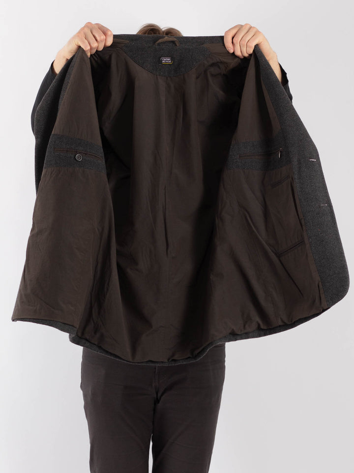 Vintage 90's Men Wool Blazer Jacket in GrayZ1282