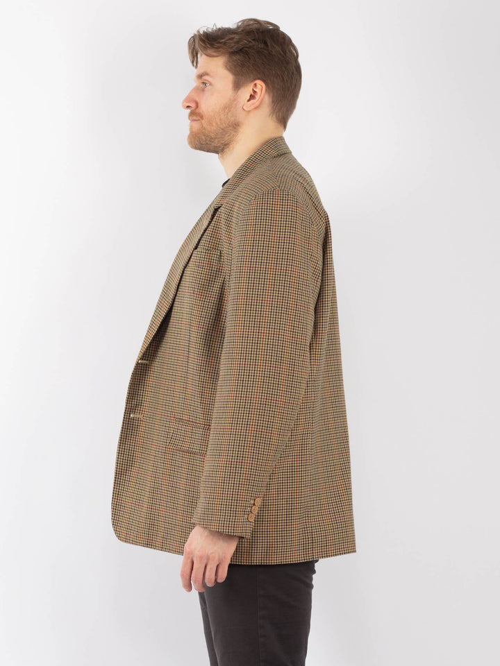 Vintage 90's Men Wool Blazer Jacket in BeigeZ1287