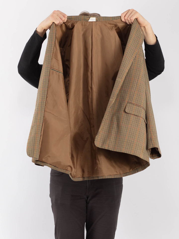 Vintage 90's Men Wool Blazer Jacket in BeigeZ1287