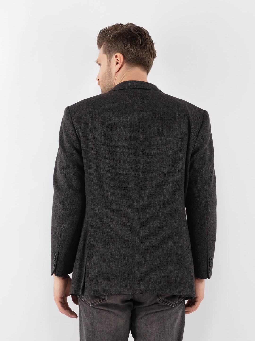 Vintage 90's Men Wool Blazer Jacket in GrayZ1018