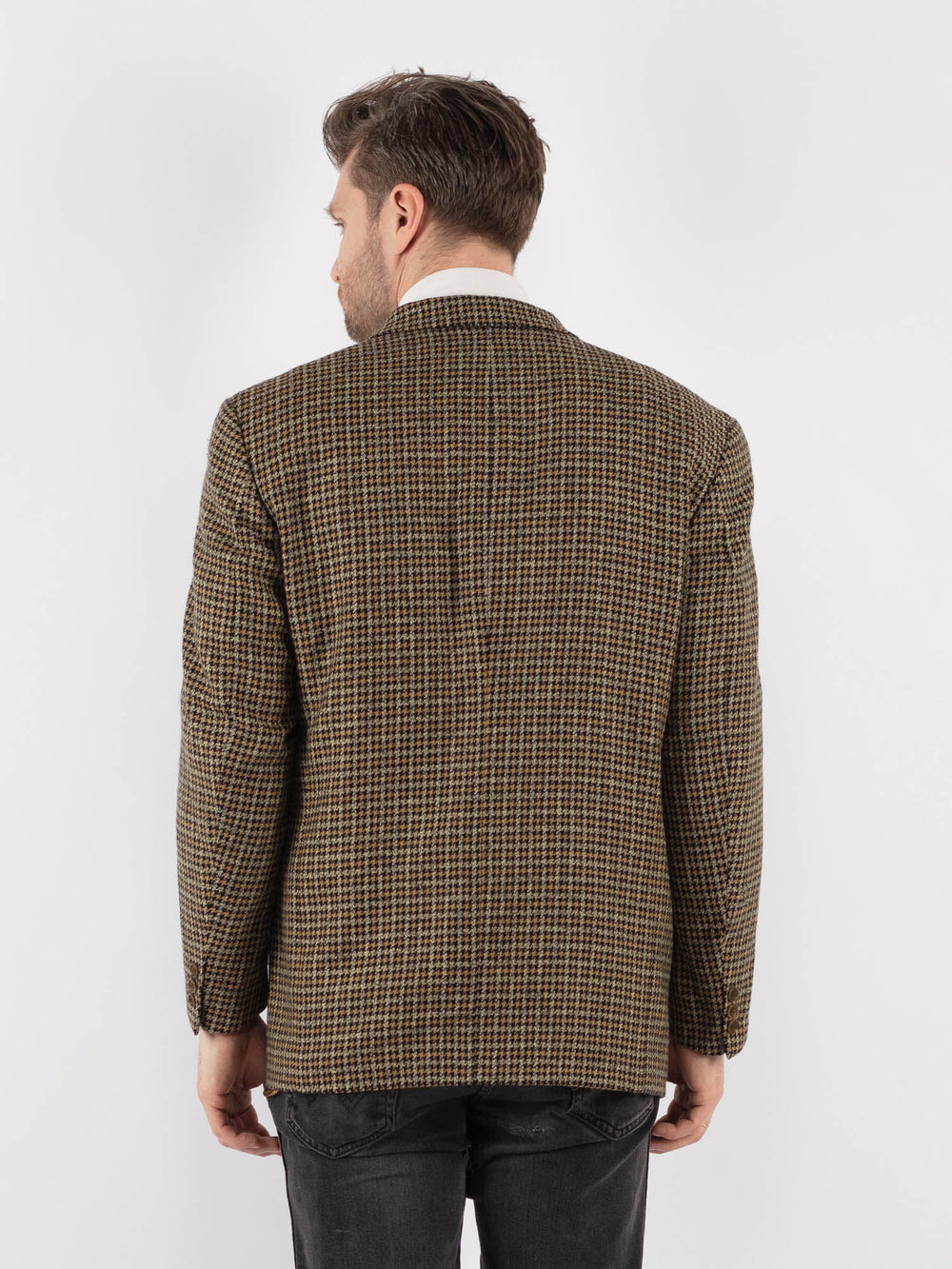 Vintage 90's Men Wool Blazer Jacket in BeigeZ742