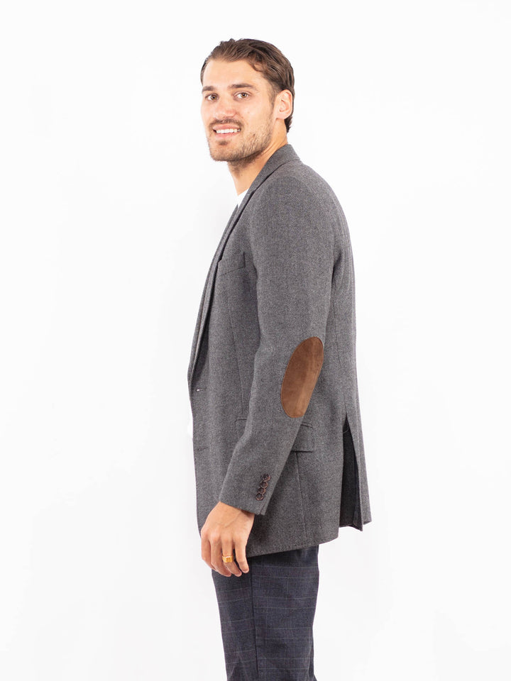 Vintage 90's Men Wool Blazer in GrayZ2203