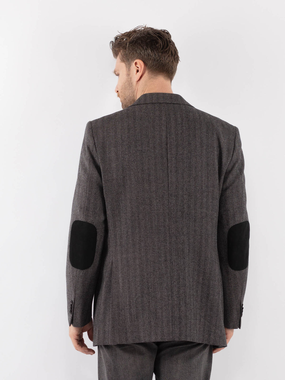 Vintage 90's Men Wool Blazer Jacket in GrayZ1020