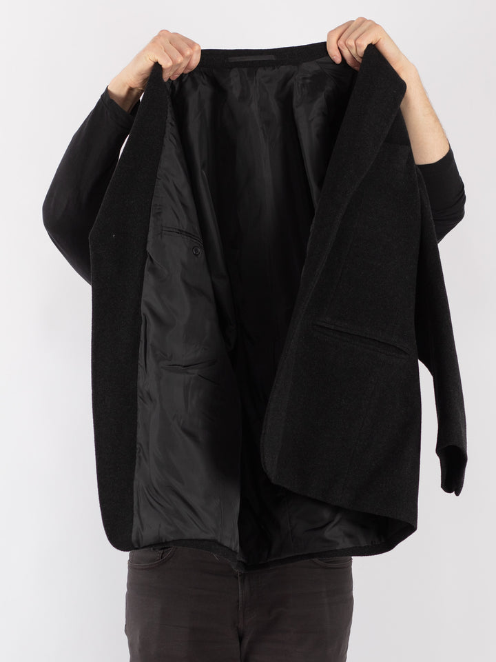 Vintage 90's Men Wool Blazer Jacket in GrayZ1299