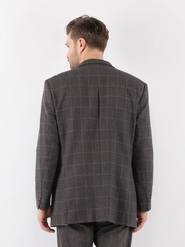 Vintage 90's Men Wool Blazer Jacket in GrayZ1031