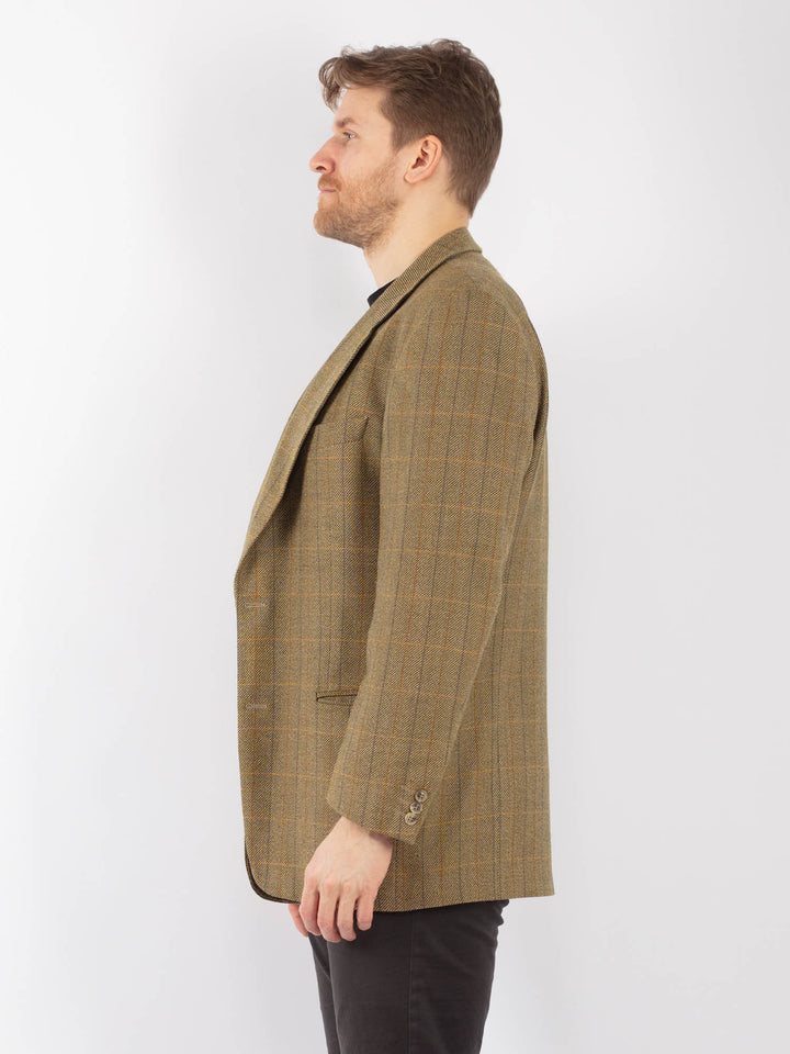 Vintage 90's Men Wool Blazer Jacket in GreenZ1306