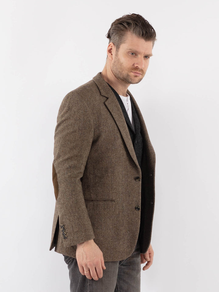 Vintage 90's Men Wool Blazer Jacket in BeigeZ1036