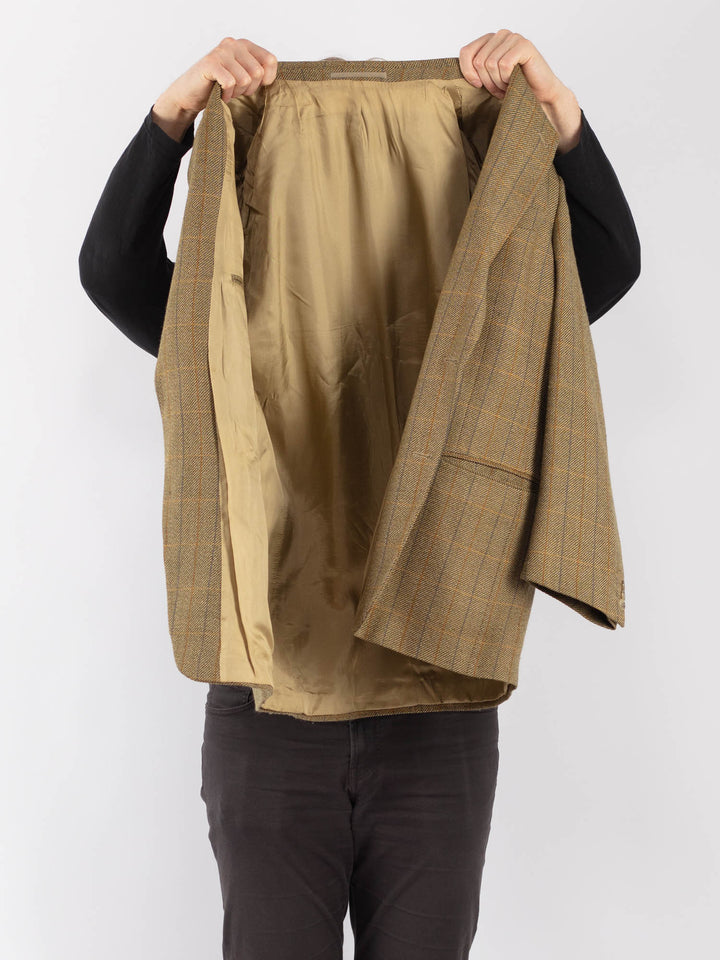 Vintage 90's Men Wool Blazer Jacket in GreenZ1306