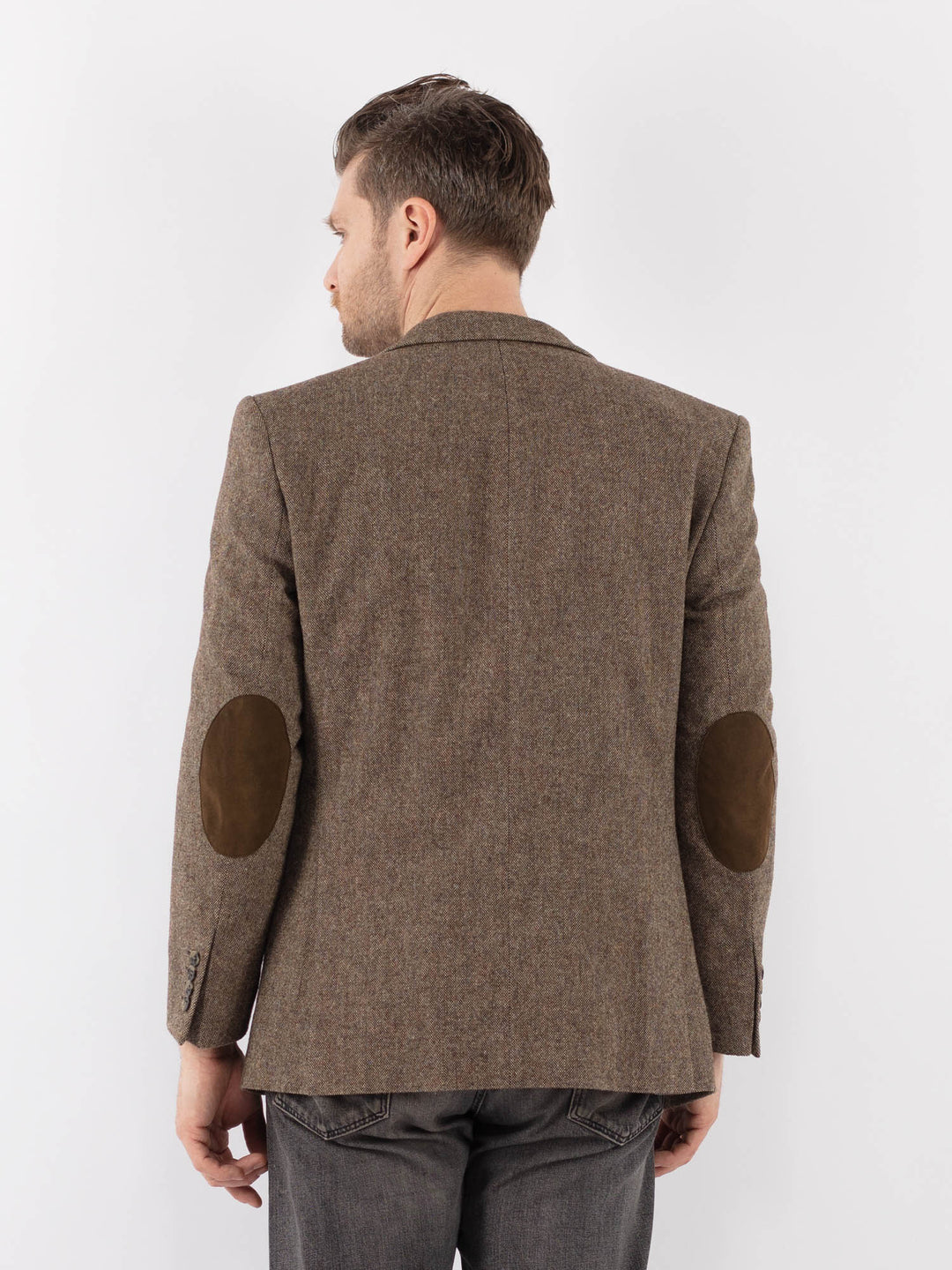 Vintage 90's Men Wool Blazer Jacket in BeigeZ1036