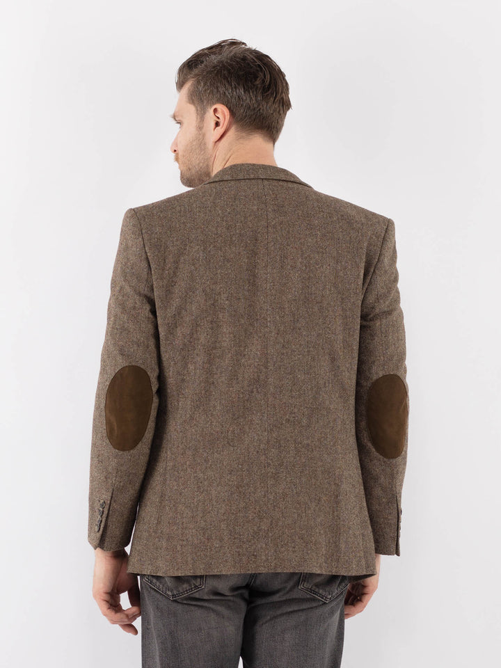 Vintage 90's Men Wool Blazer Jacket in BeigeZ1036