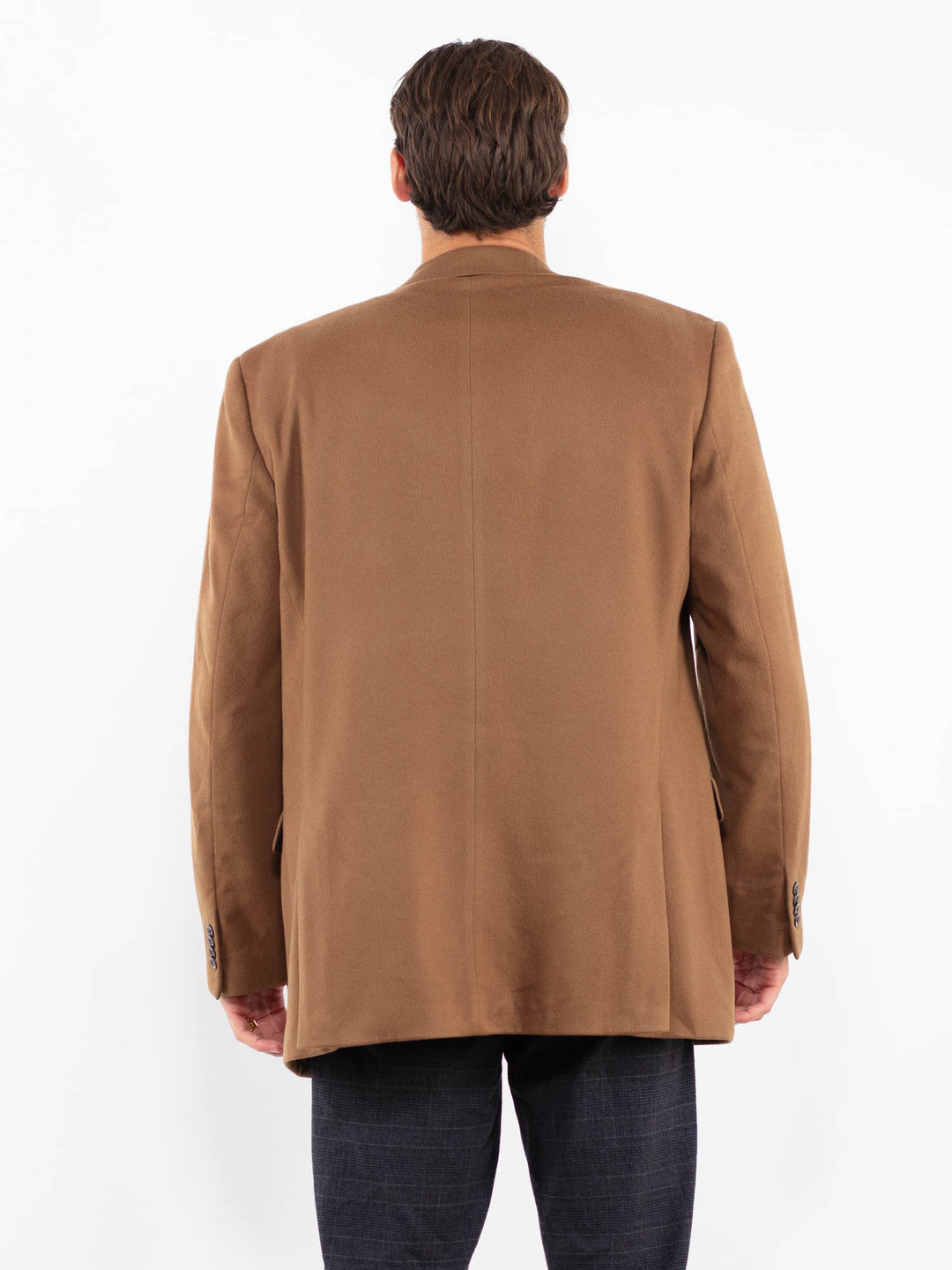 Vintage 90's Men Wool Blazer Jacket in BrownZ2221