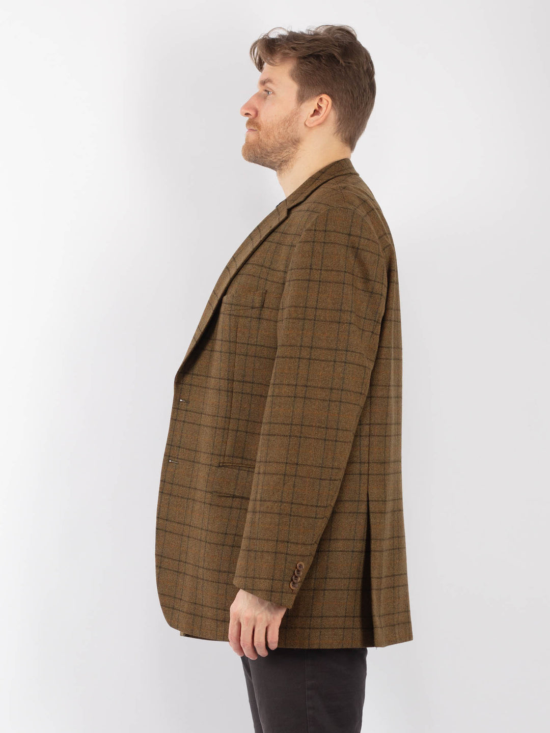 Vintage 90's Men Wool Blazer Jacket in GreenZ1314
