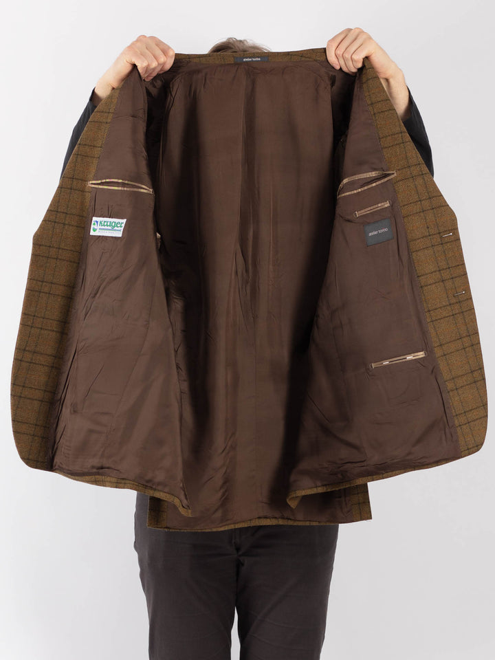 Vintage 90's Men Wool Blazer Jacket in GreenZ1314