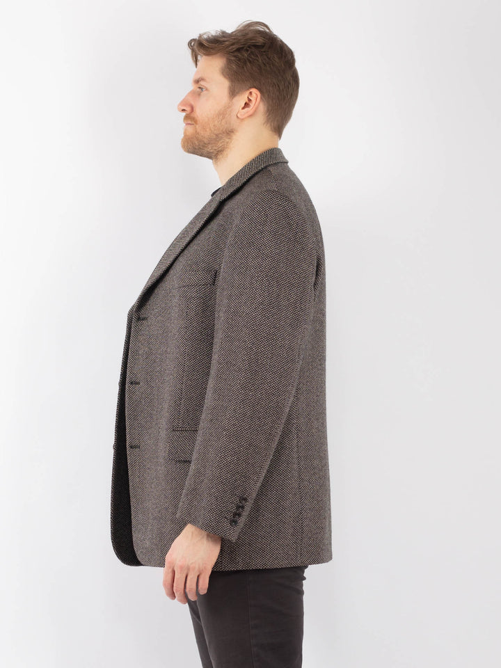 Vintage 90's Men Wool Blazer Jacket in GrayZ1315
