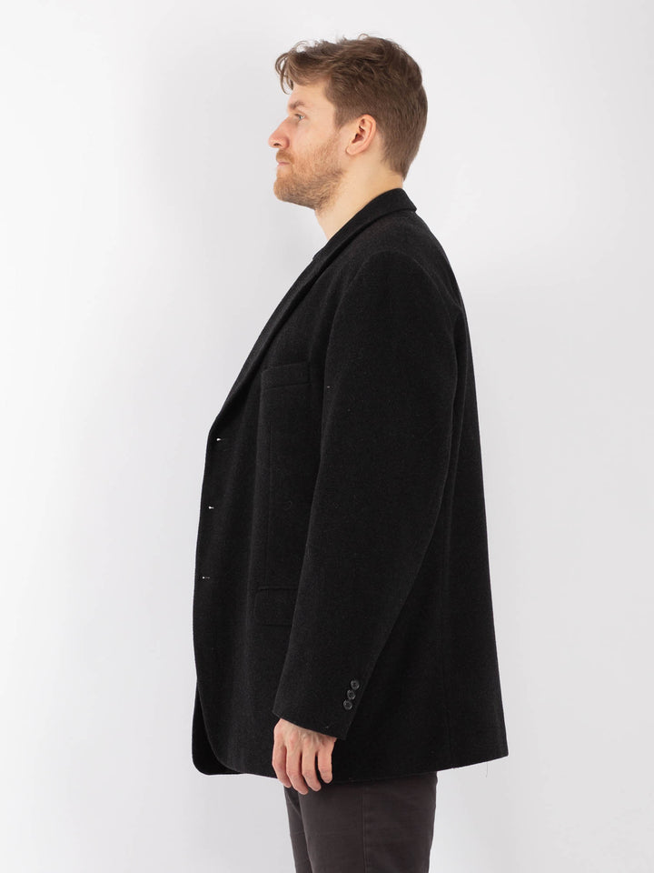 Vintage 90's Men Wool Blazer Jacket in GrayZ1316