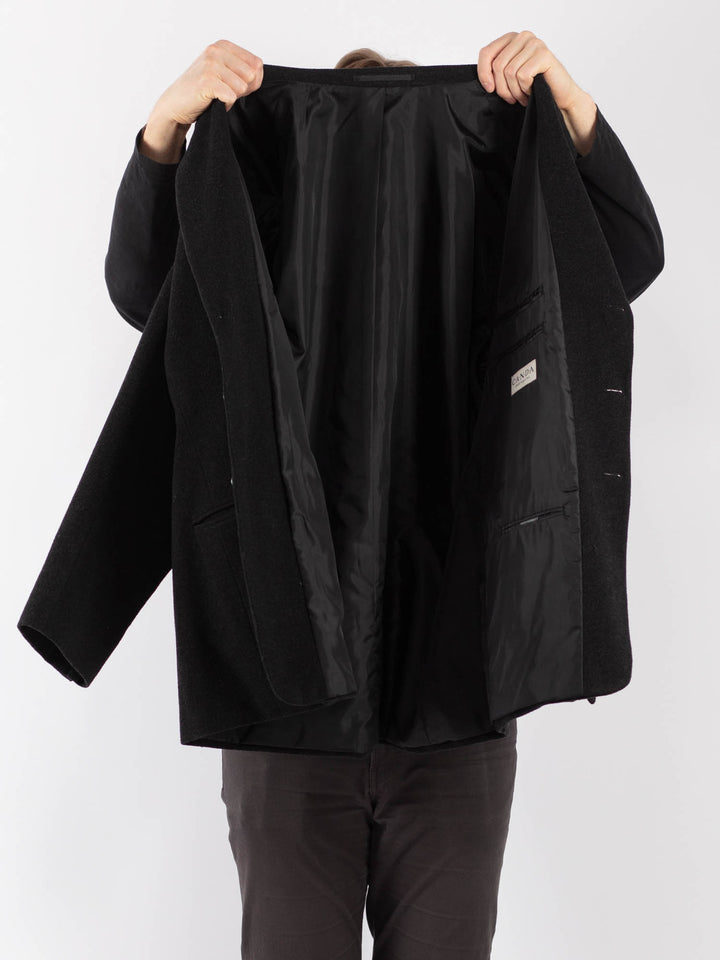 Vintage 90's Men Wool Blazer Jacket in GrayZ1316